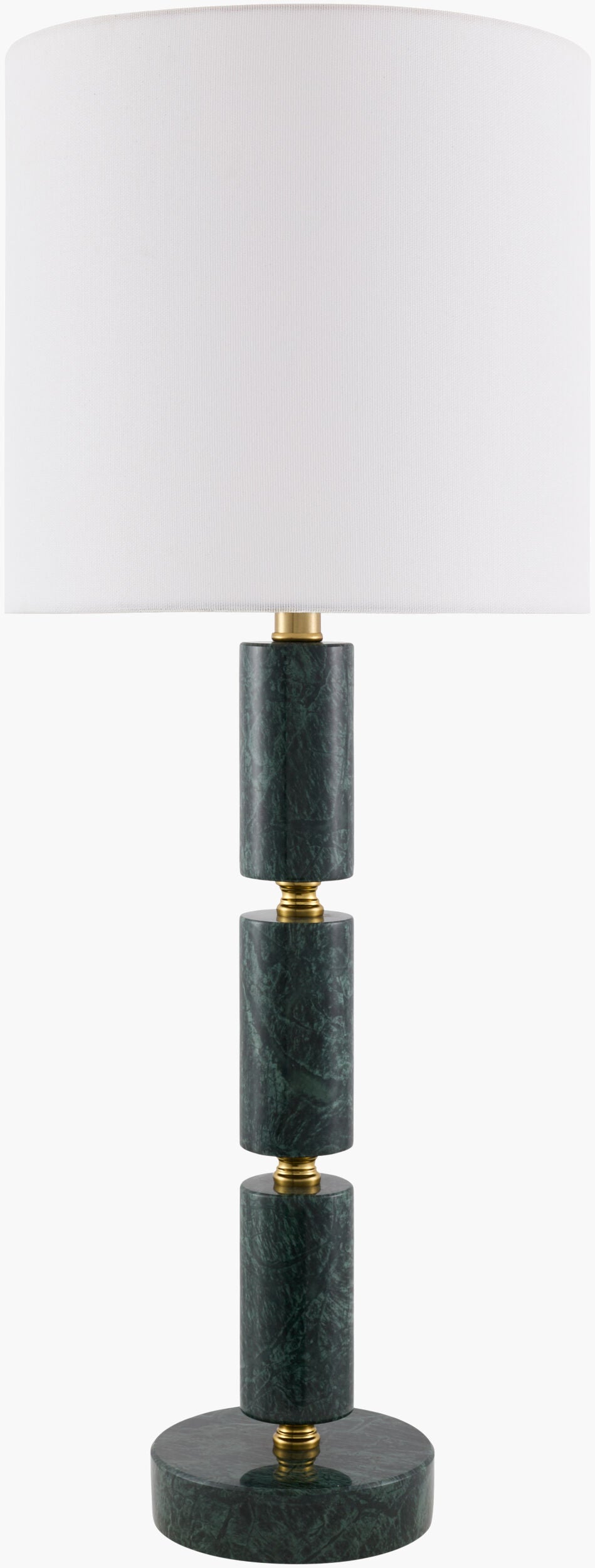 Marzia 31" Marble Table Lamp, Brushed Green