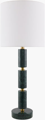 Marzia 31" Marble Table Lamp, Brushed Green