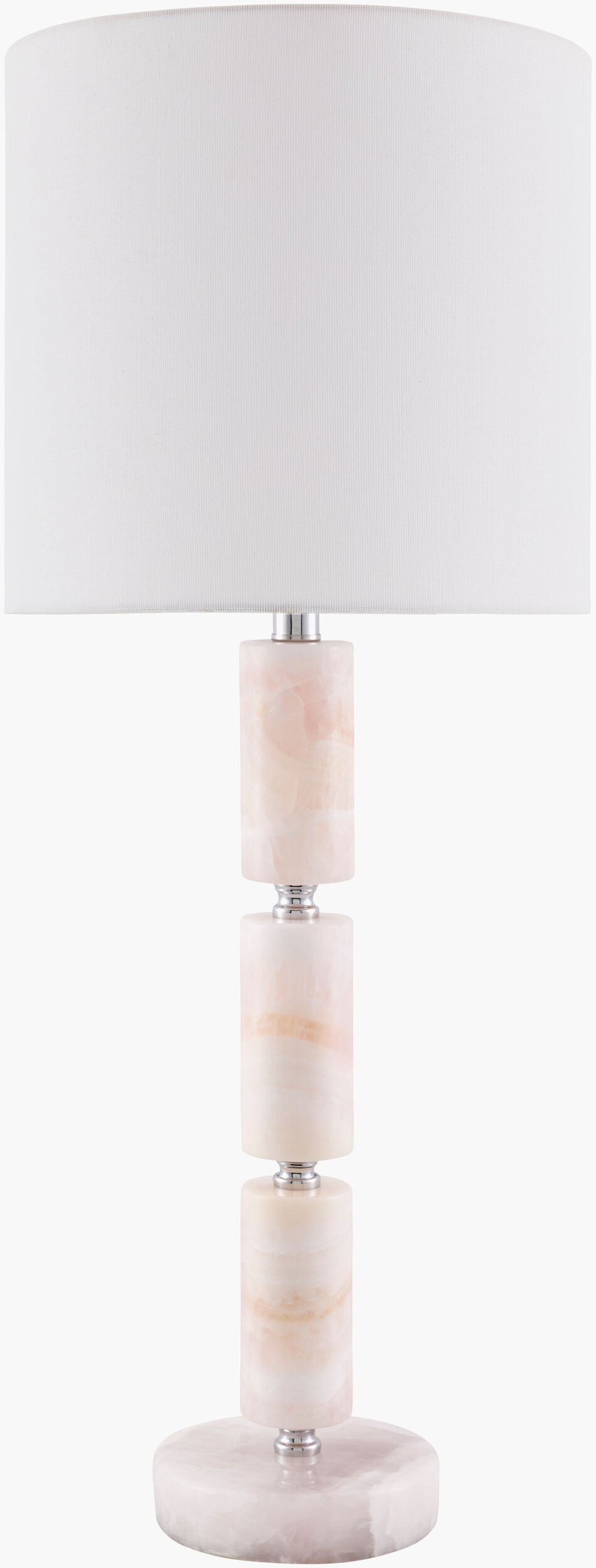 Marzia 31" Marble Table Lamp, Brushed Pink