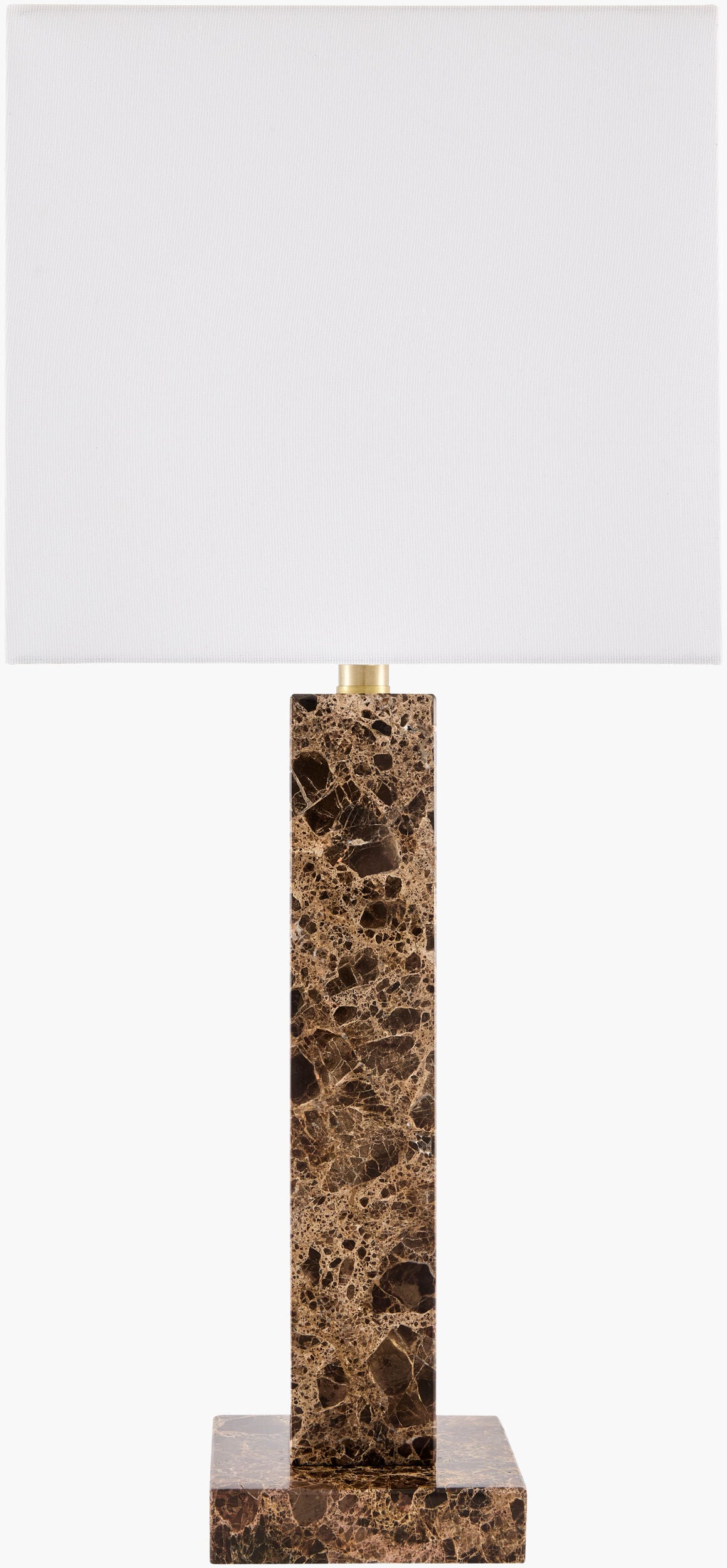 Marzia 29" Marble Table Lamp, Brushed Brown