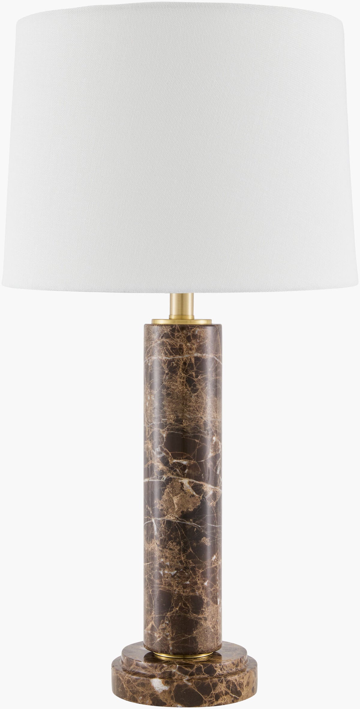 Marzia 28" Marble Table Lamp, Brushed Brown