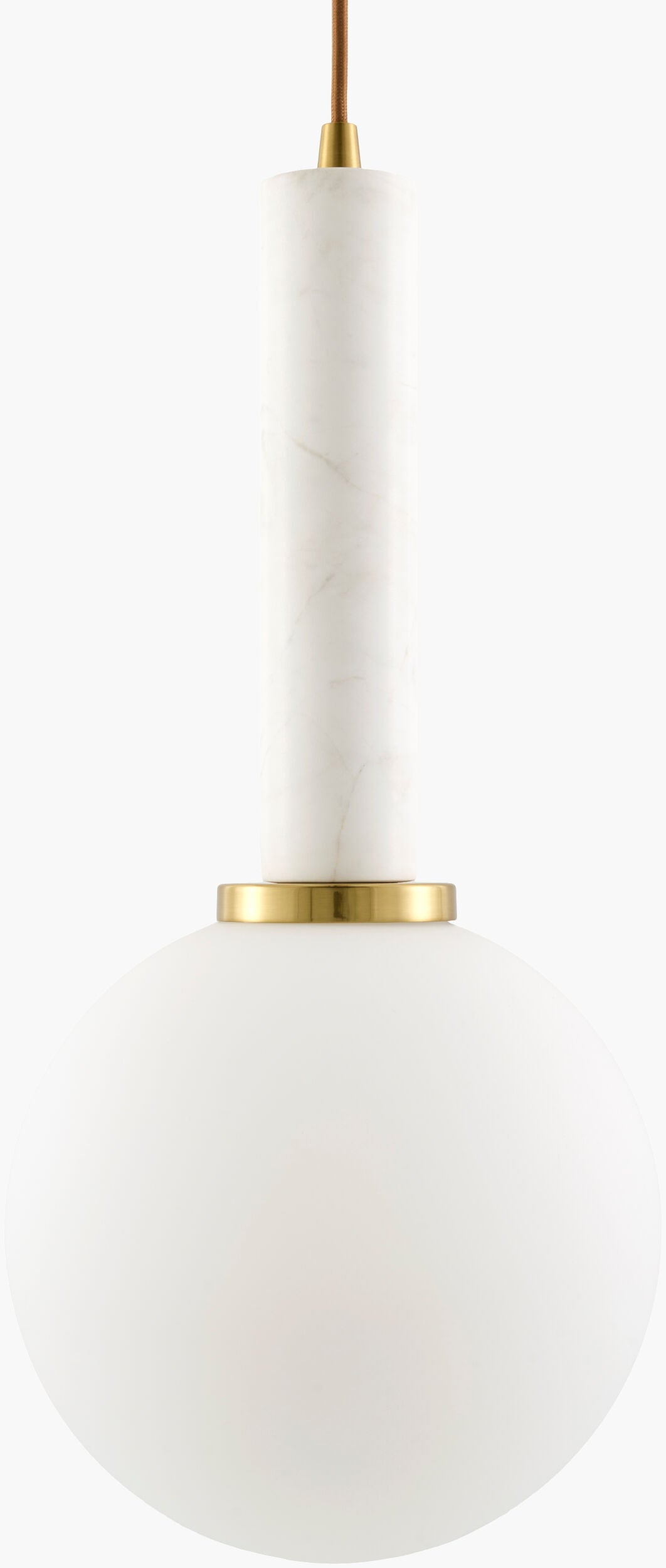 Marzia Iron Pendant Light, Plated Metallic Brass