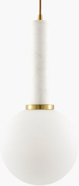 Marzia Iron Pendant Light, Plated Metallic Brass