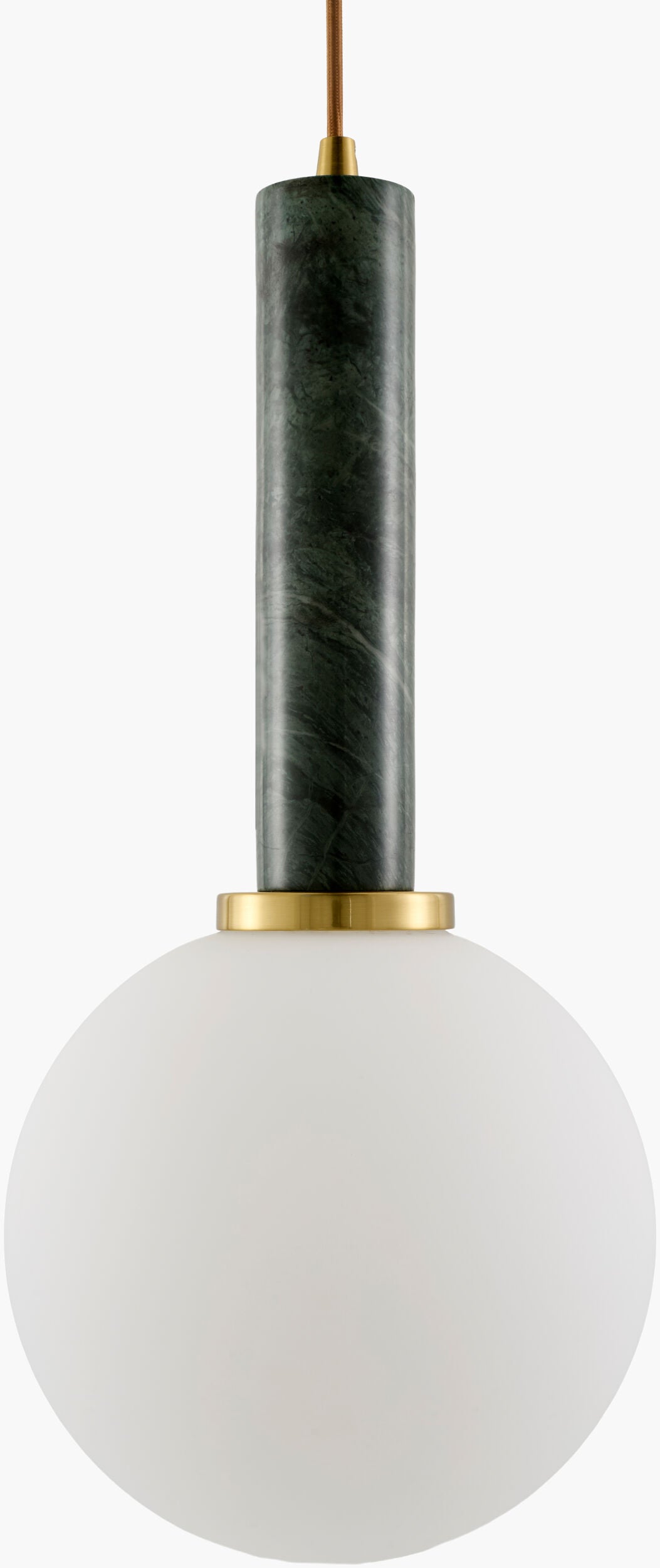 Marzia Iron Pendant Light, Plated Metallic Brass (MZI-017)