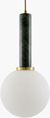 Marzia Iron Pendant Light, Plated Metallic Brass (MZI-017)