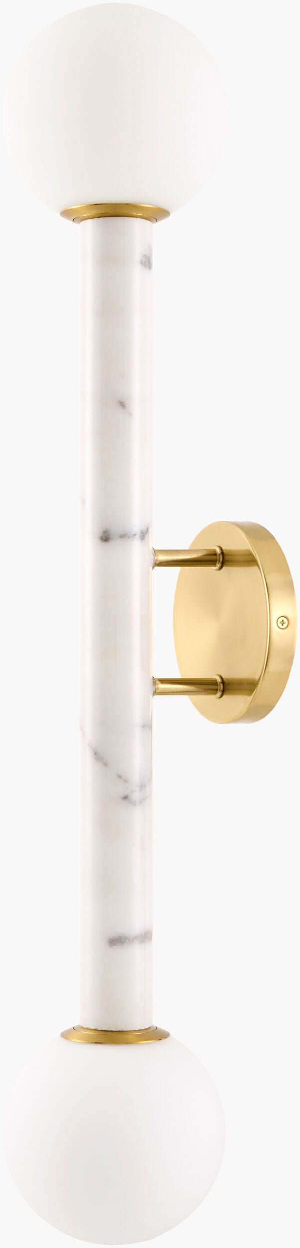 Marzia 30" Iron Wall Sconce, Plated Metallic Brass