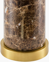 Marzia 27" Marble Table Lamp, Brushed Brown