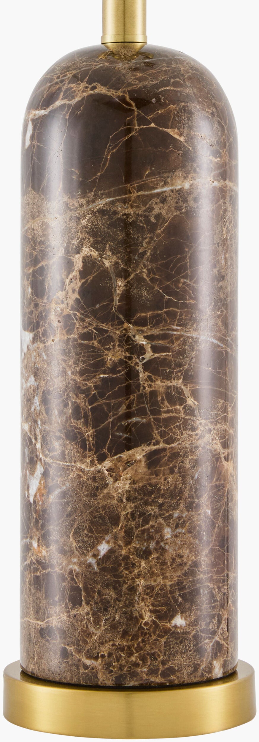 Marzia 27" Marble Table Lamp, Brushed Brown