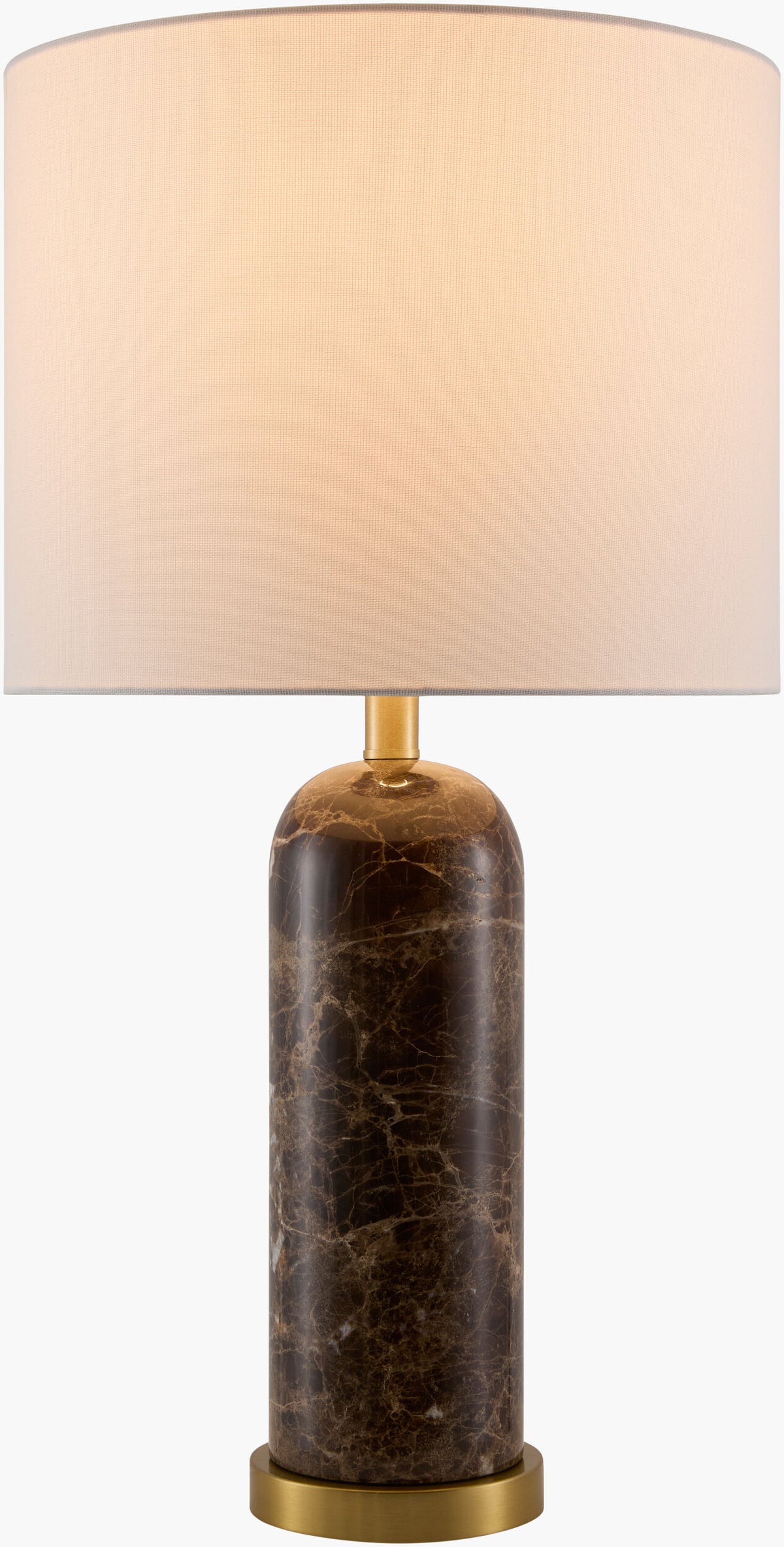Marzia 27" Marble Table Lamp, Brushed Brown