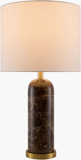Marzia 27" Marble Table Lamp, Brushed Brown