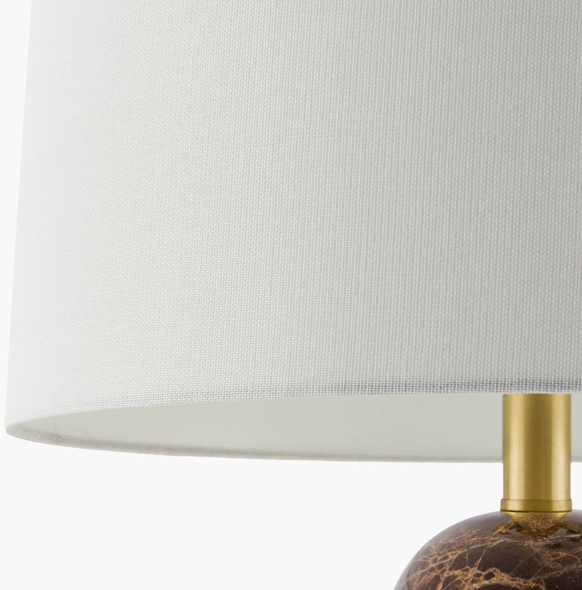 Marzia 27" Marble Table Lamp, Brushed Brown