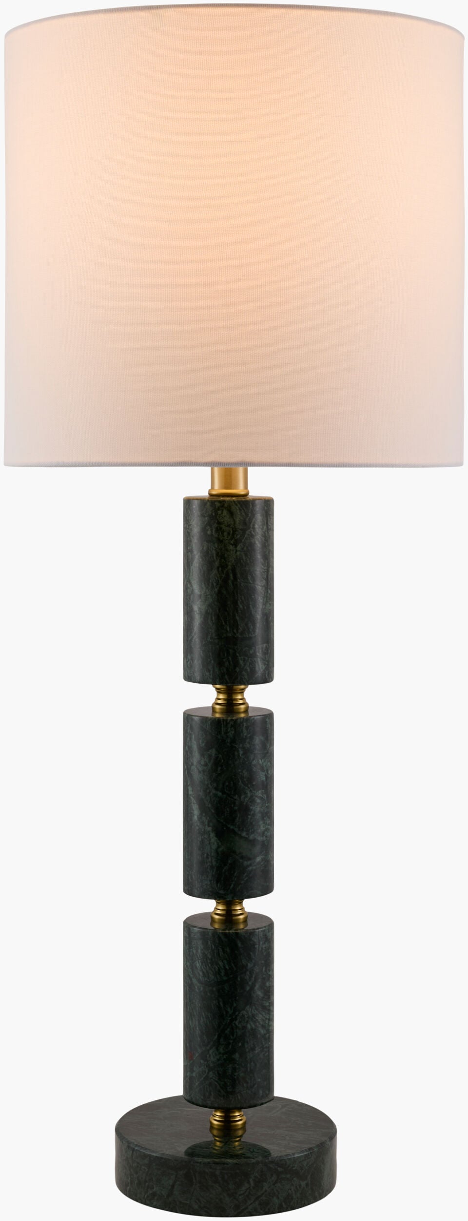 Marzia 31" Marble Table Lamp, Brushed Green
