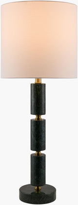 Marzia 31" Marble Table Lamp, Brushed Green