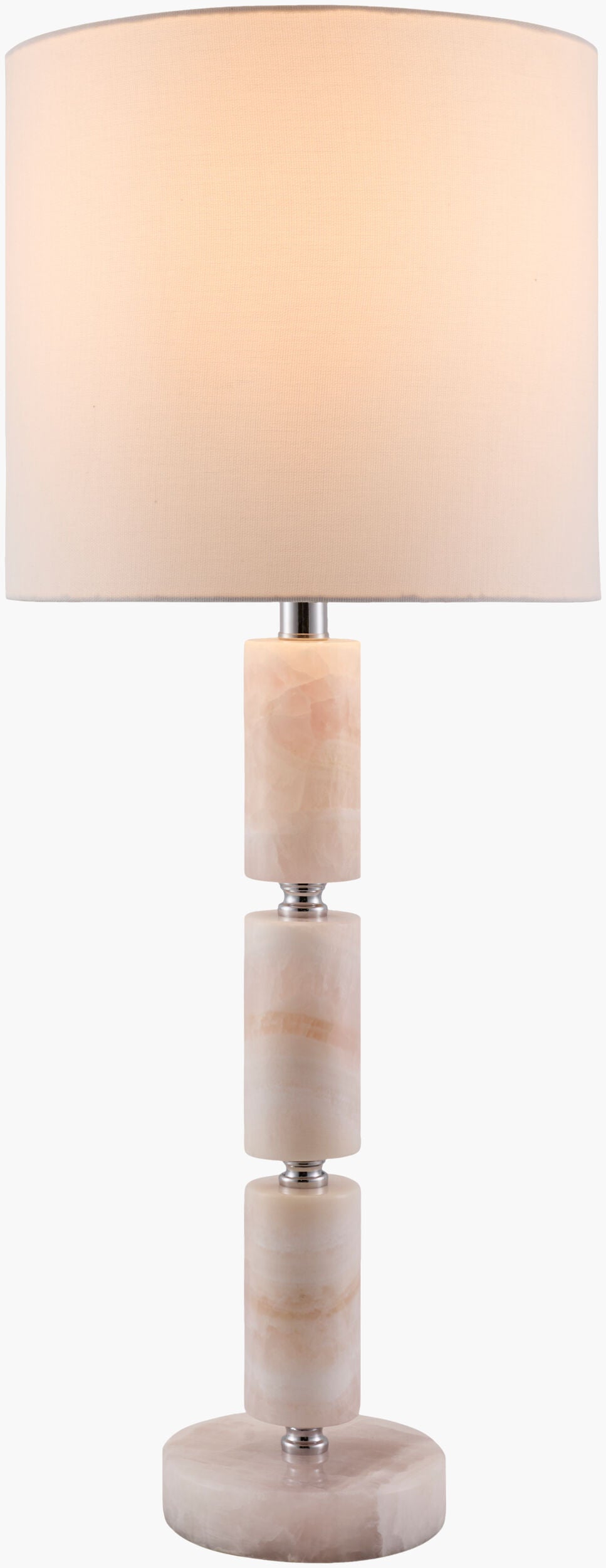 Marzia 31" Marble Table Lamp, Brushed Pink
