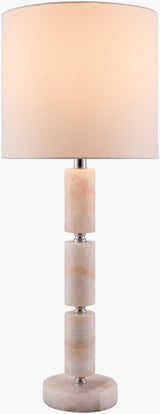 Marzia 31" Marble Table Lamp, Brushed Pink