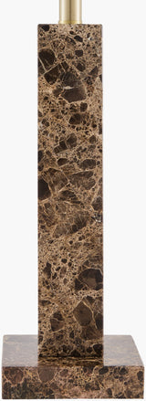Marzia 29" Marble Table Lamp, Brushed Brown