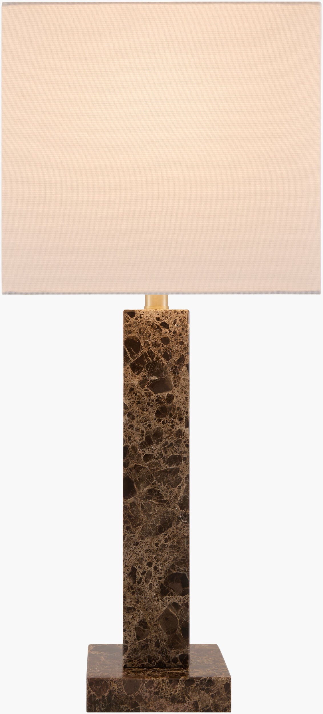 Marzia 29" Marble Table Lamp, Brushed Brown
