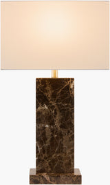 Marzia 29" Marble Table Lamp, Brushed Brown (MZI-009)