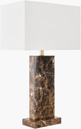 Marzia 29" Marble Table Lamp, Brushed Brown (MZI-009)