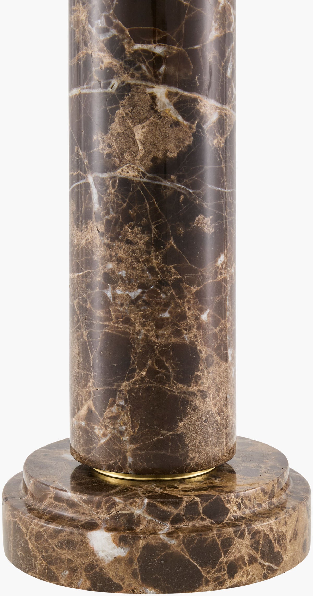 Marzia 28" Marble Table Lamp, Brushed Brown