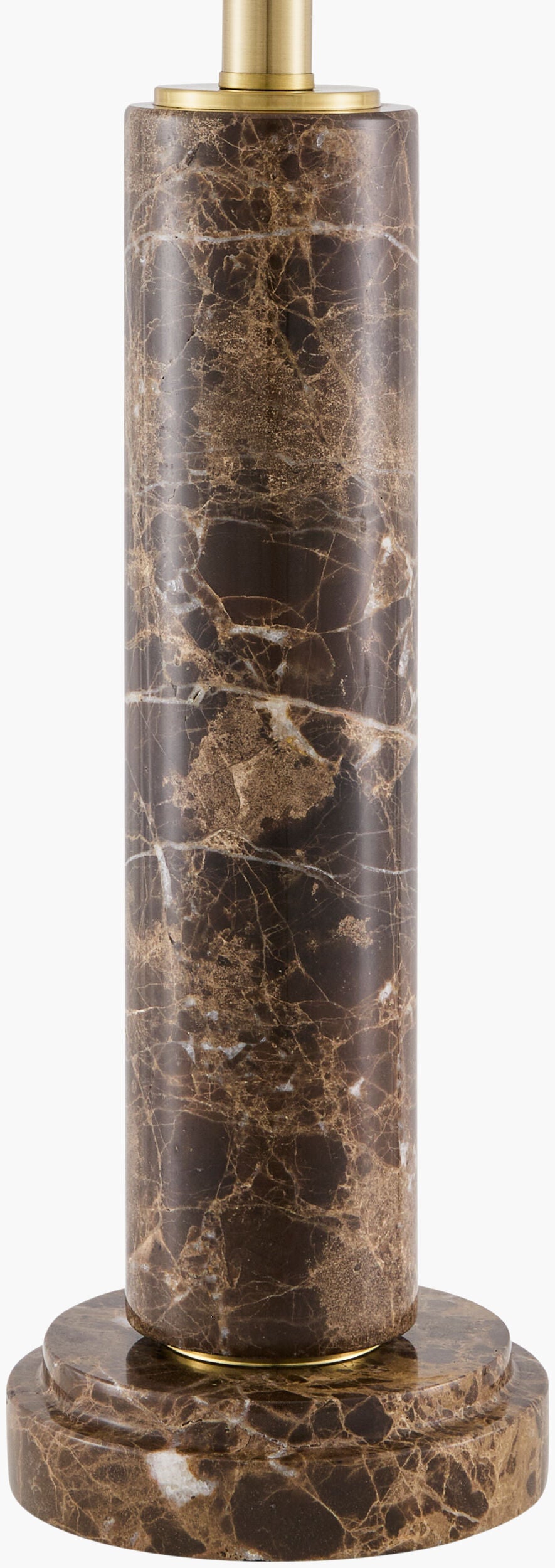 Marzia 28" Marble Table Lamp, Brushed Brown