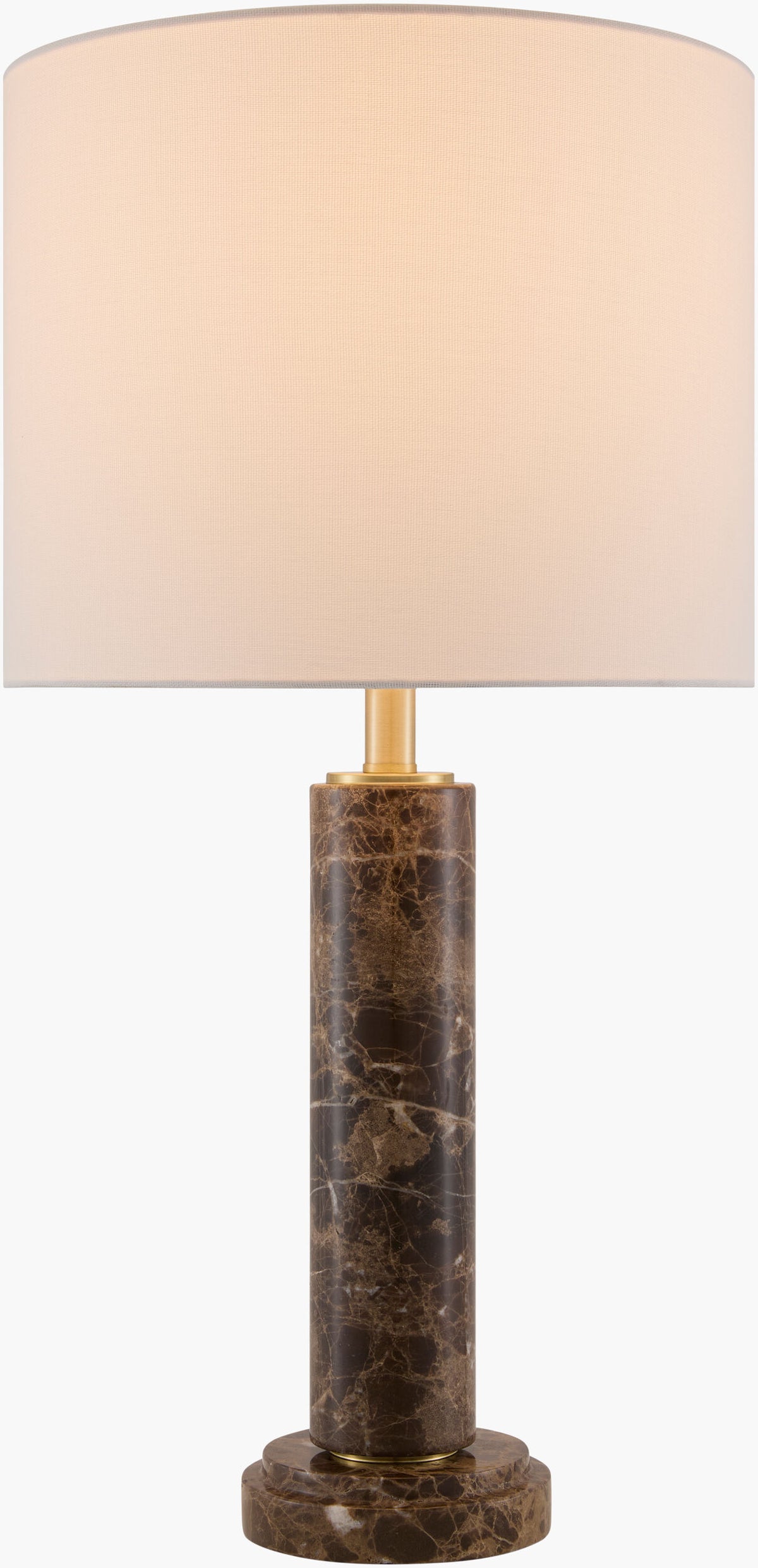 Marzia 28" Marble Table Lamp, Brushed Brown