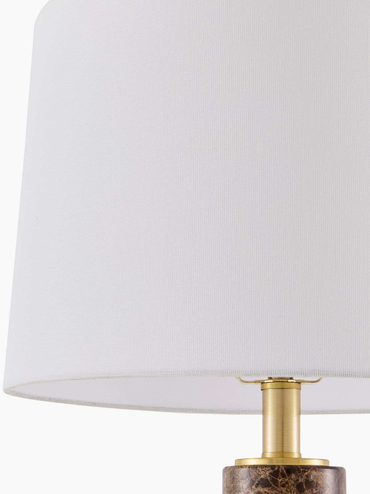 Marzia 28" Marble Table Lamp, Brushed Brown
