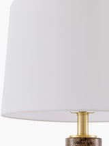 Marzia 28" Marble Table Lamp, Brushed Brown