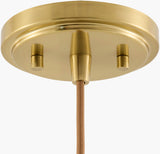 Marzia Iron Pendant Light, Plated Metallic Brass