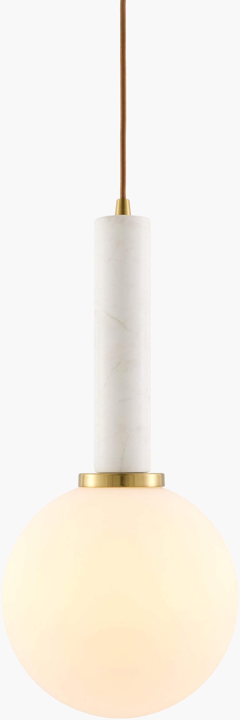 Marzia Iron Pendant Light, Plated Metallic Brass