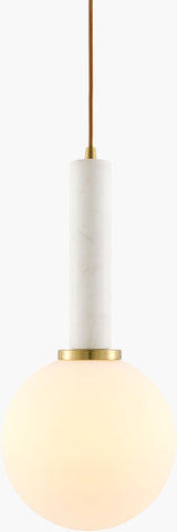 Marzia Iron Pendant Light, Plated Metallic Brass