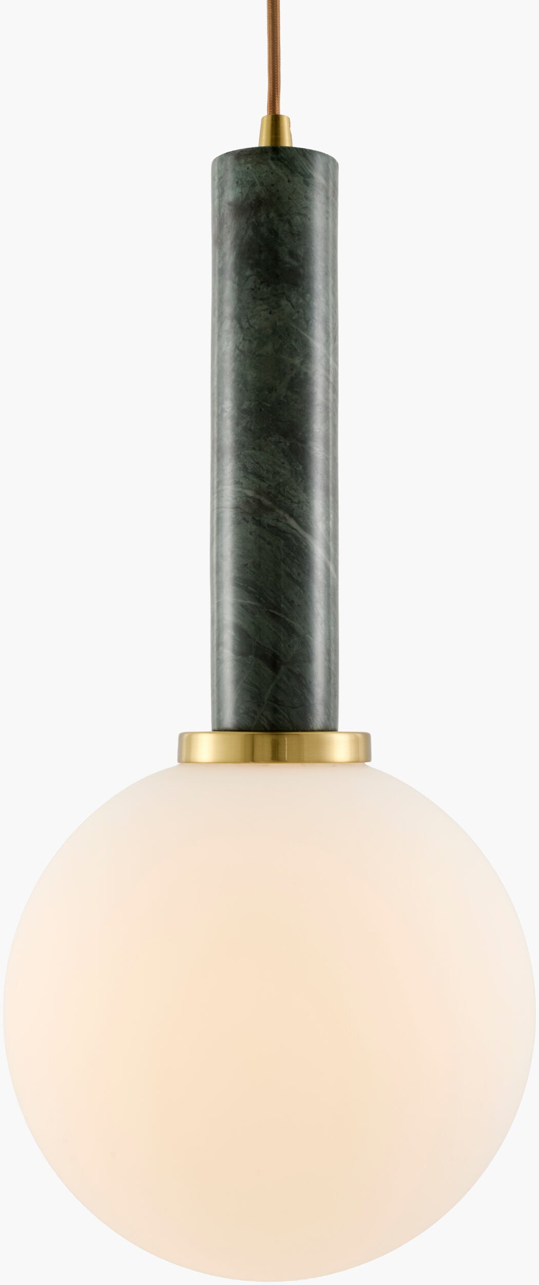 Marzia Iron Pendant Light, Plated Metallic Brass (MZI-017)