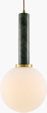 Marzia Iron Pendant Light, Plated Metallic Brass (MZI-017)