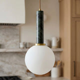 Marzia Iron Pendant Light, Plated Metallic Brass (MZI-017)