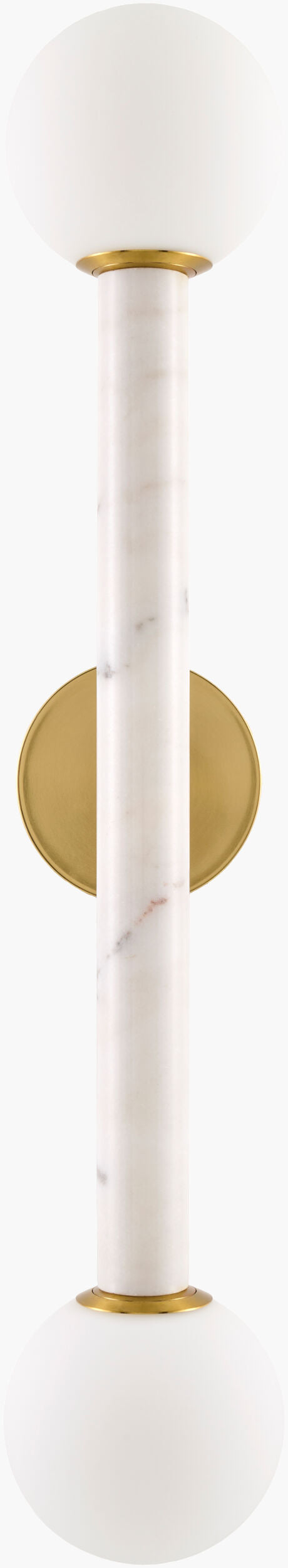 Marzia 30" Iron Wall Sconce, Plated Metallic Brass