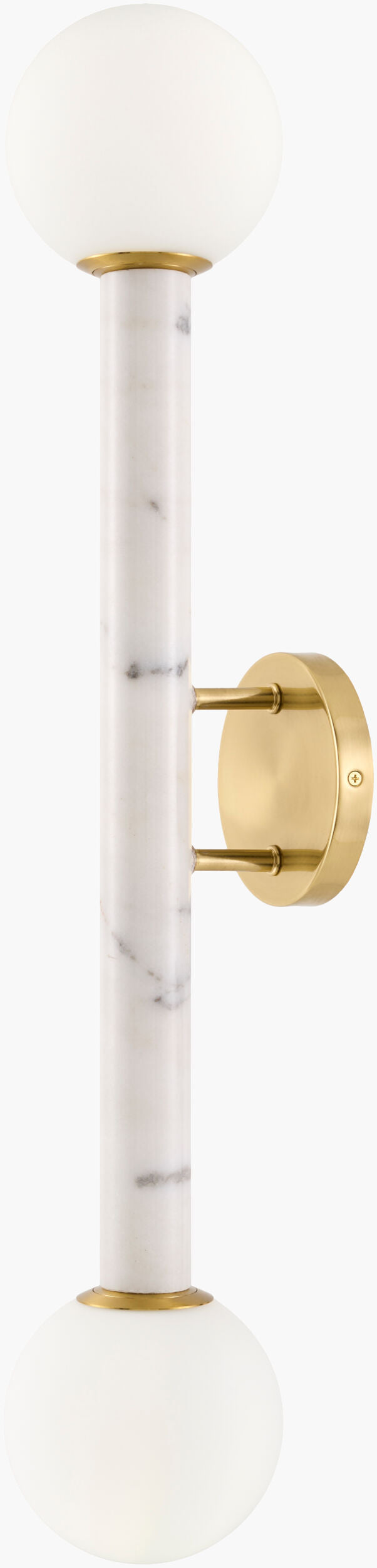 Marzia 30" Iron Wall Sconce, Plated Metallic Brass