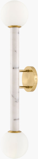 Marzia 30" Iron Wall Sconce, Plated Metallic Brass