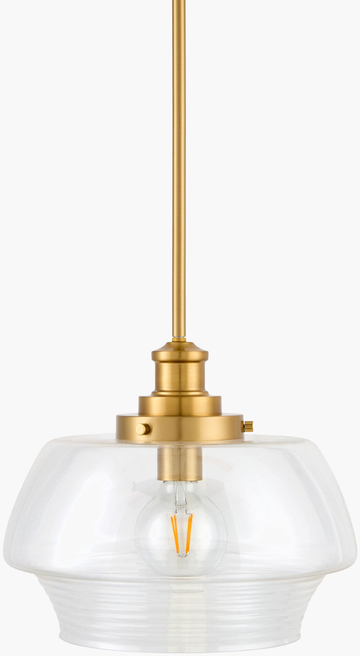 Mazemet Iron Pendant Light, Electroplated Metallic Brass