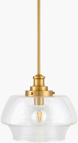 Mazemet Iron Pendant Light, Electroplated Metallic Brass