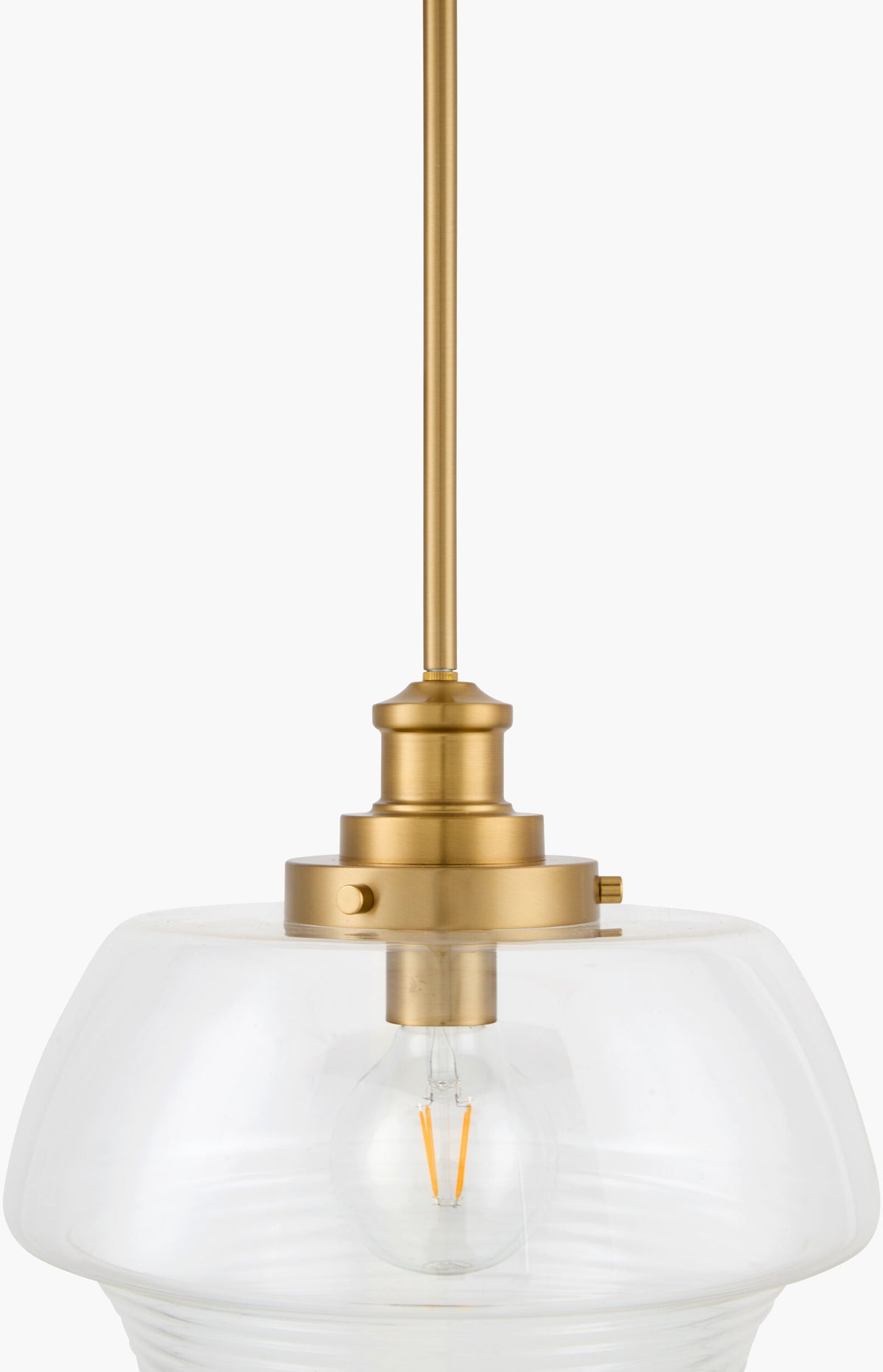 Mazemet Iron Pendant Light, Electroplated Metallic Brass