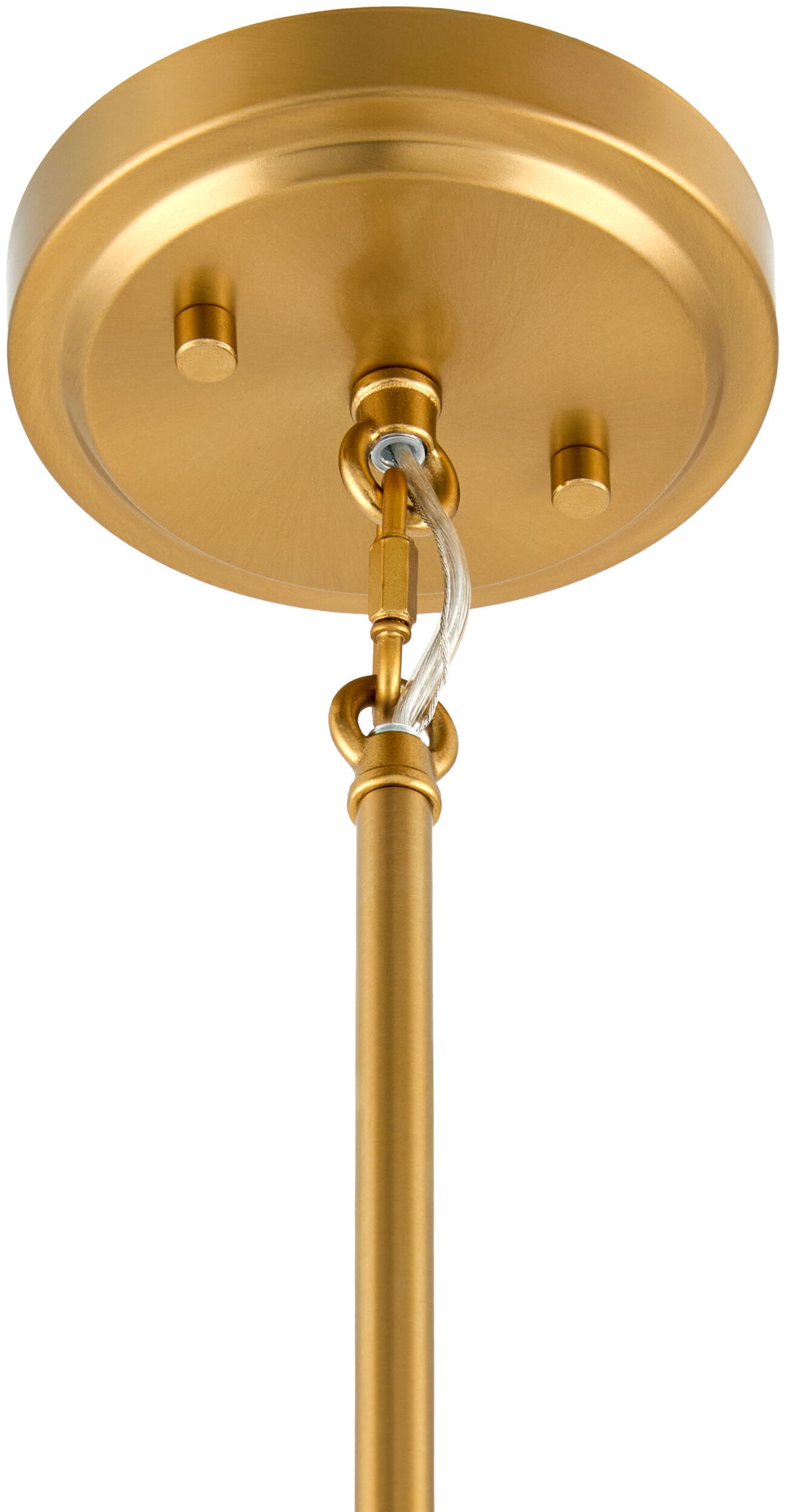 Mazemet Iron Pendant Light, Electroplated Metallic Brass