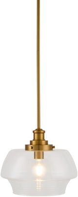 Mazemet Iron Pendant Light, Electroplated Metallic Brass