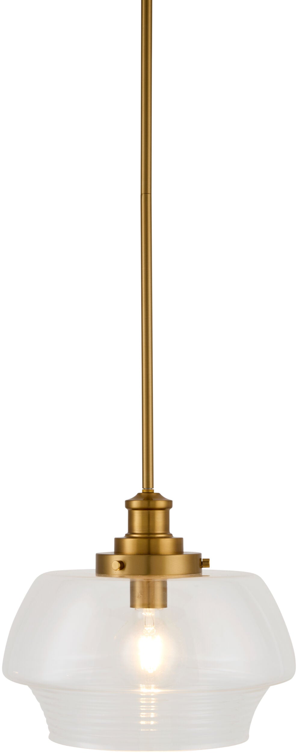 Mazemet Iron Pendant Light, Electroplated Metallic Brass