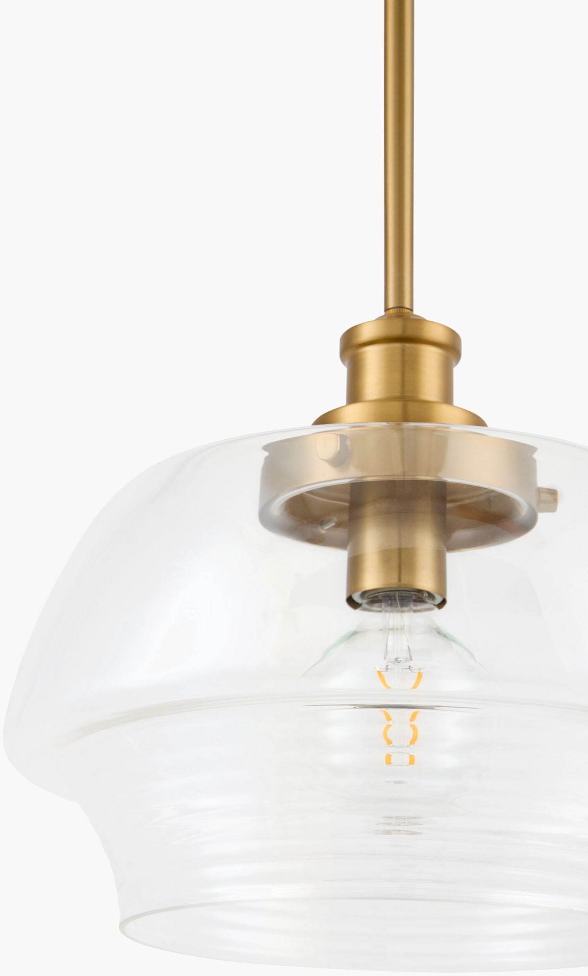 Mazemet Iron Pendant Light, Electroplated Metallic Brass