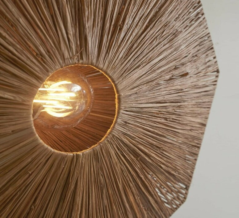 Ceiling Lamp, Panama S, Brown, Ø45cm, H5cm - Good&Mojo