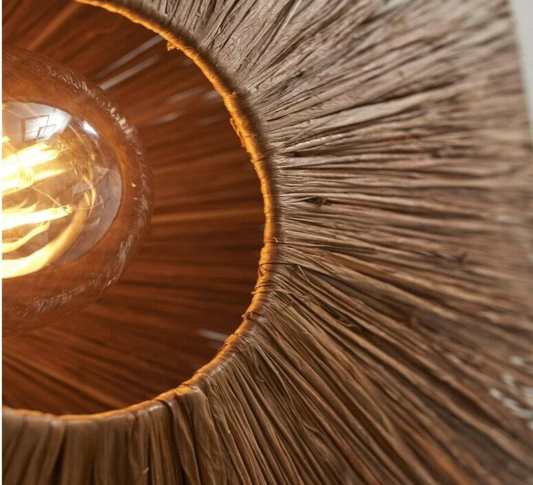 Ceiling Lamp, Panama S, Brown, Ø45cm, H5cm - Good&Mojo
