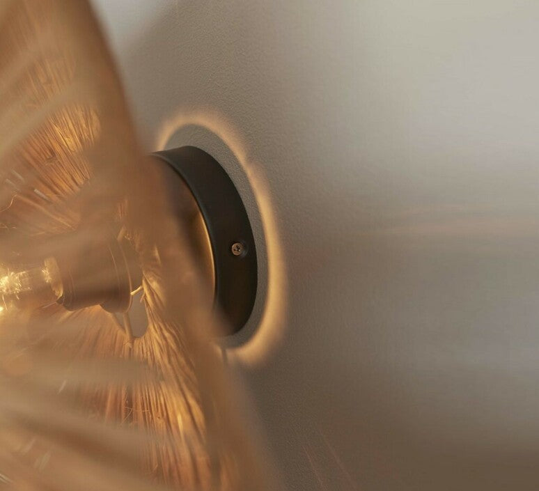Ceiling Lamp, Panama S, Brown, Ø45cm, H5cm - Good&Mojo