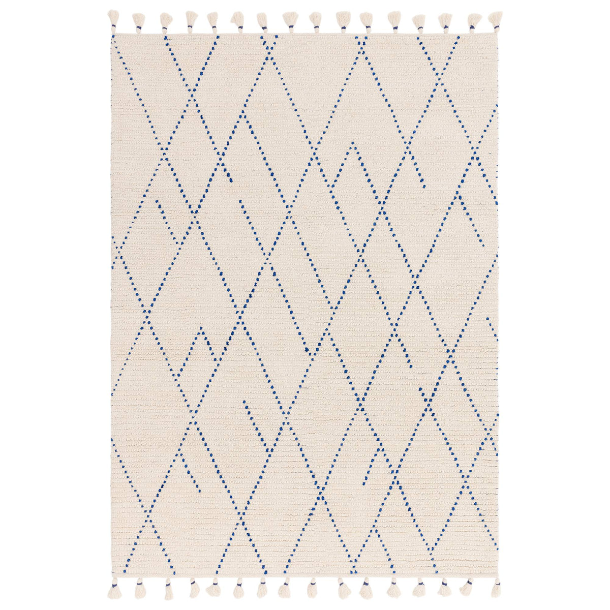 Nepal Rug - Cream/Blue Linear