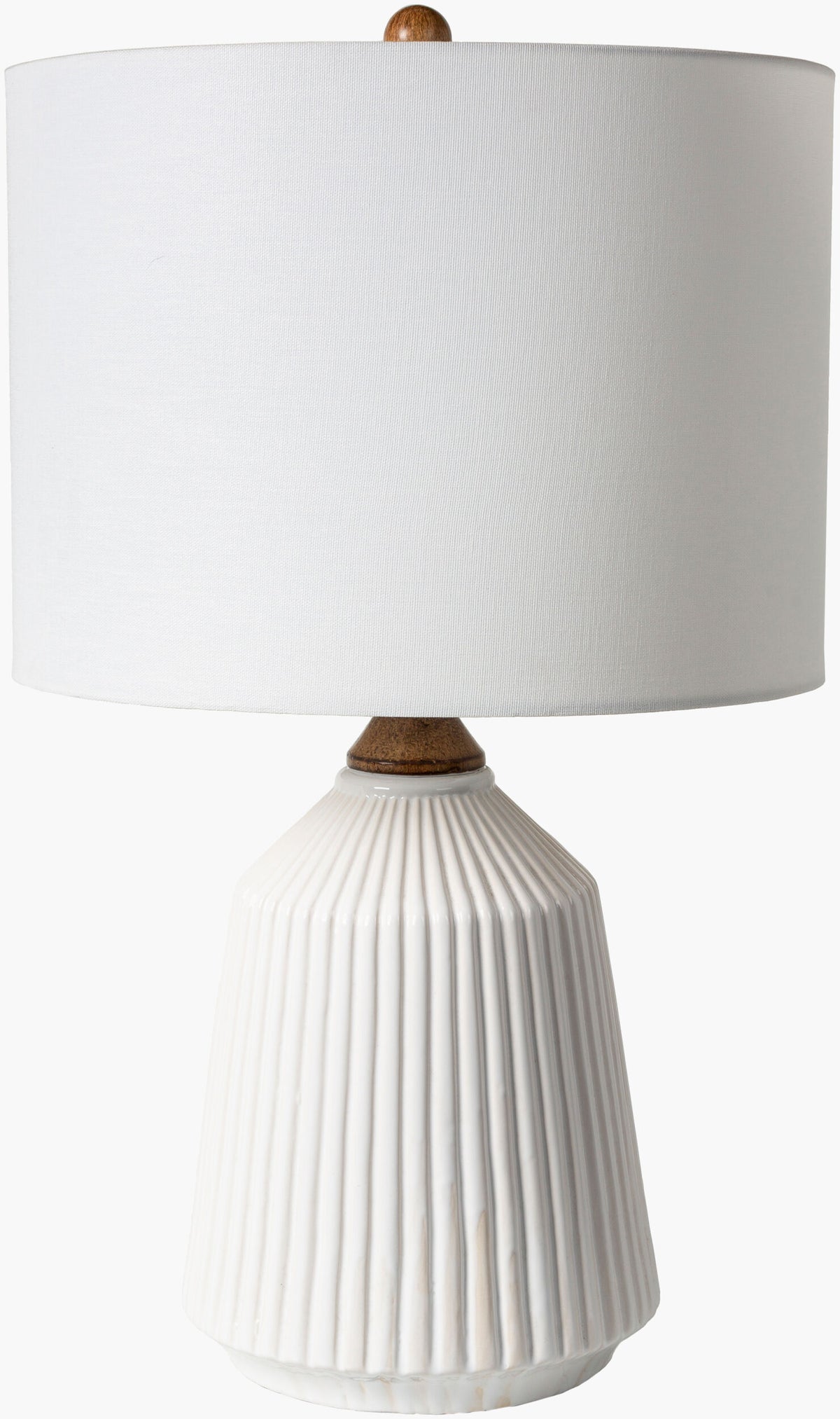 Lennon 26" Ceramic Table Lamp, Glazed White