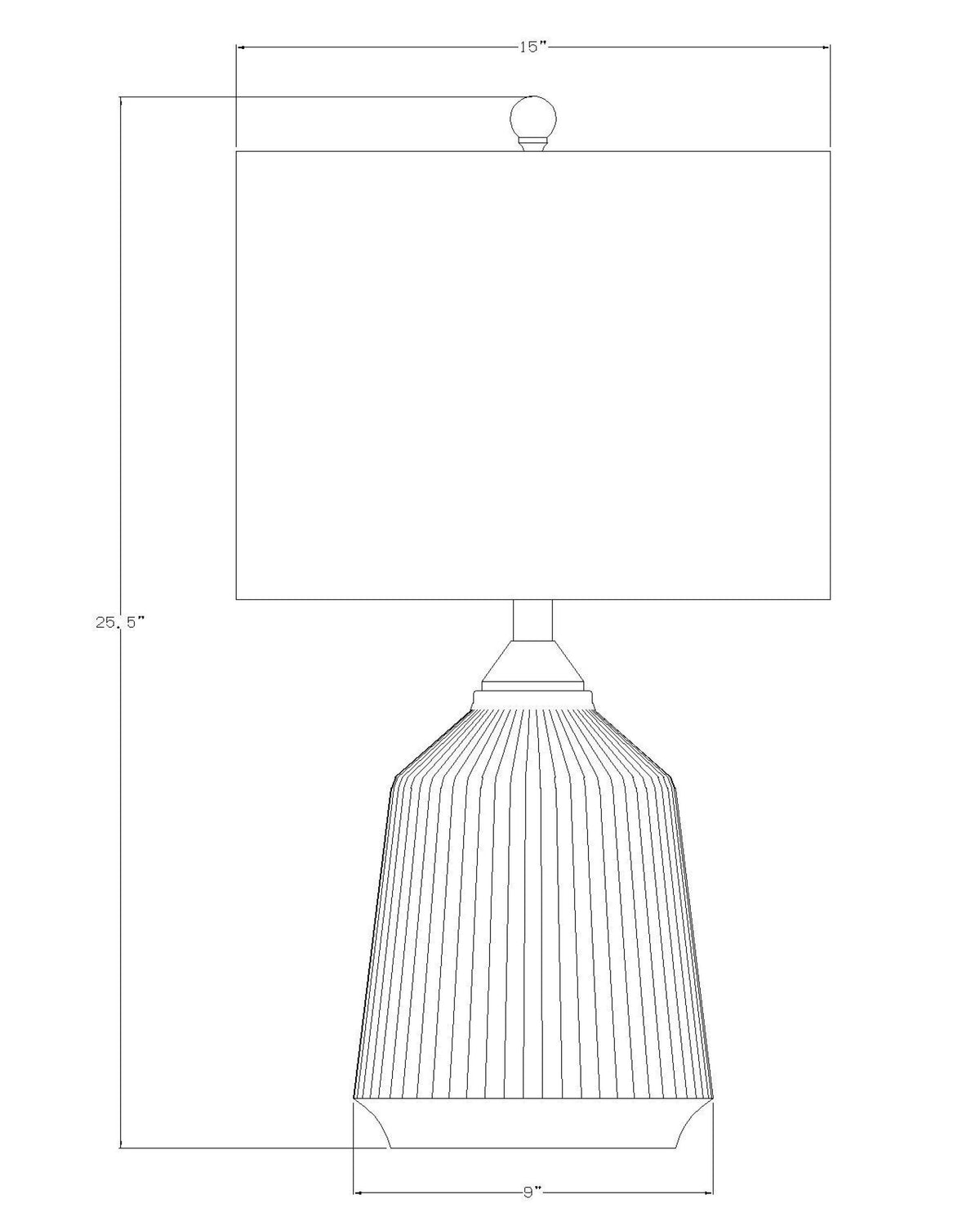 Lennon 26" Ceramic Table Lamp, Glazed White